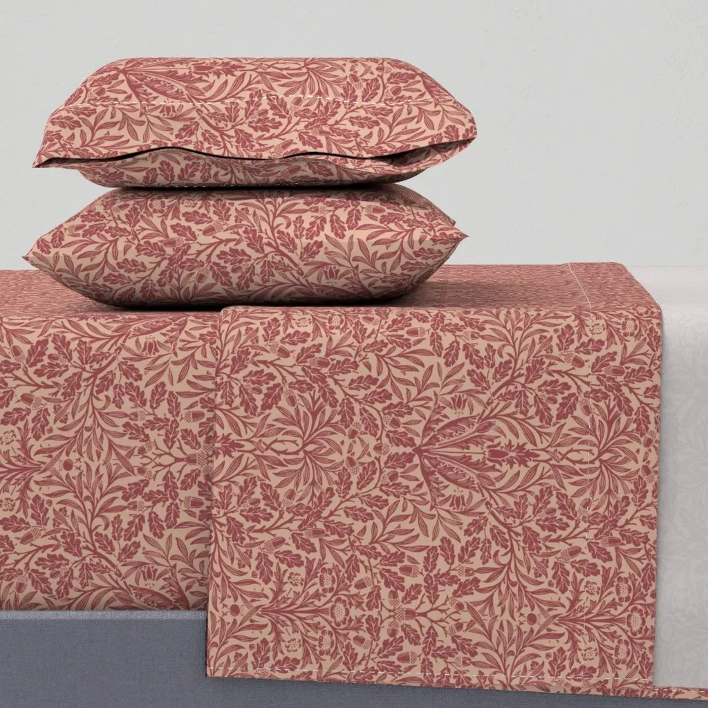William Morris Acorn Queen Sheet Set - Rose product