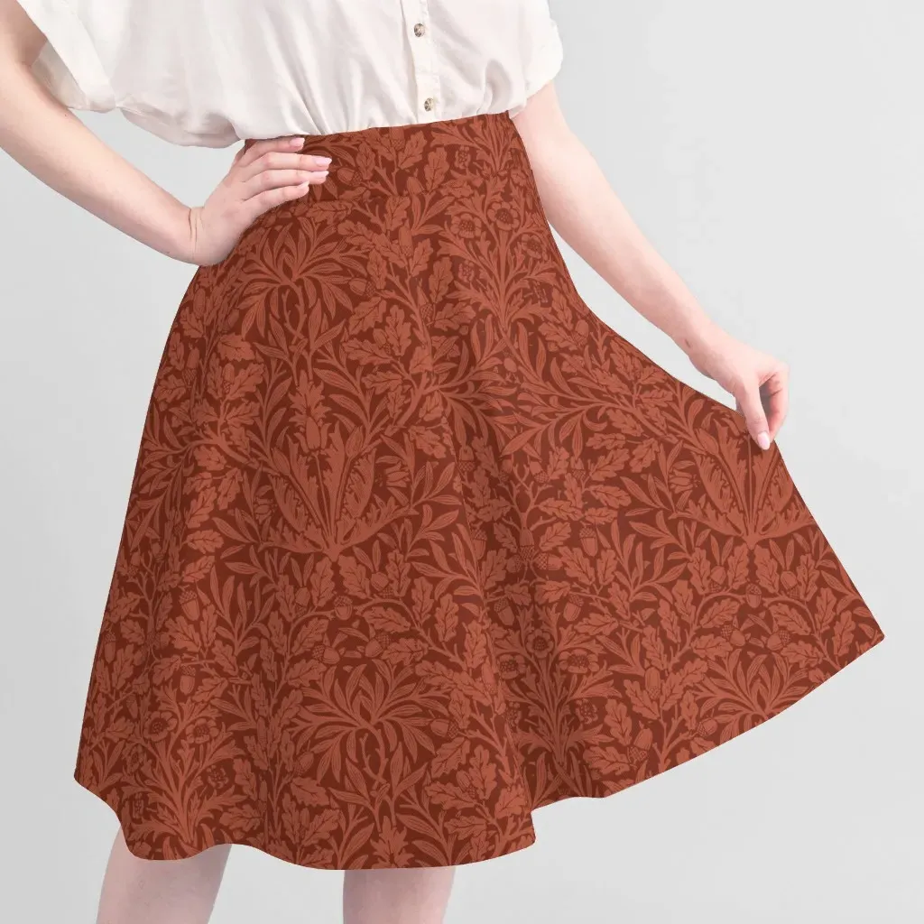 William Morris Acorn Sport Pique Fabric - Burnt Orange alternate view