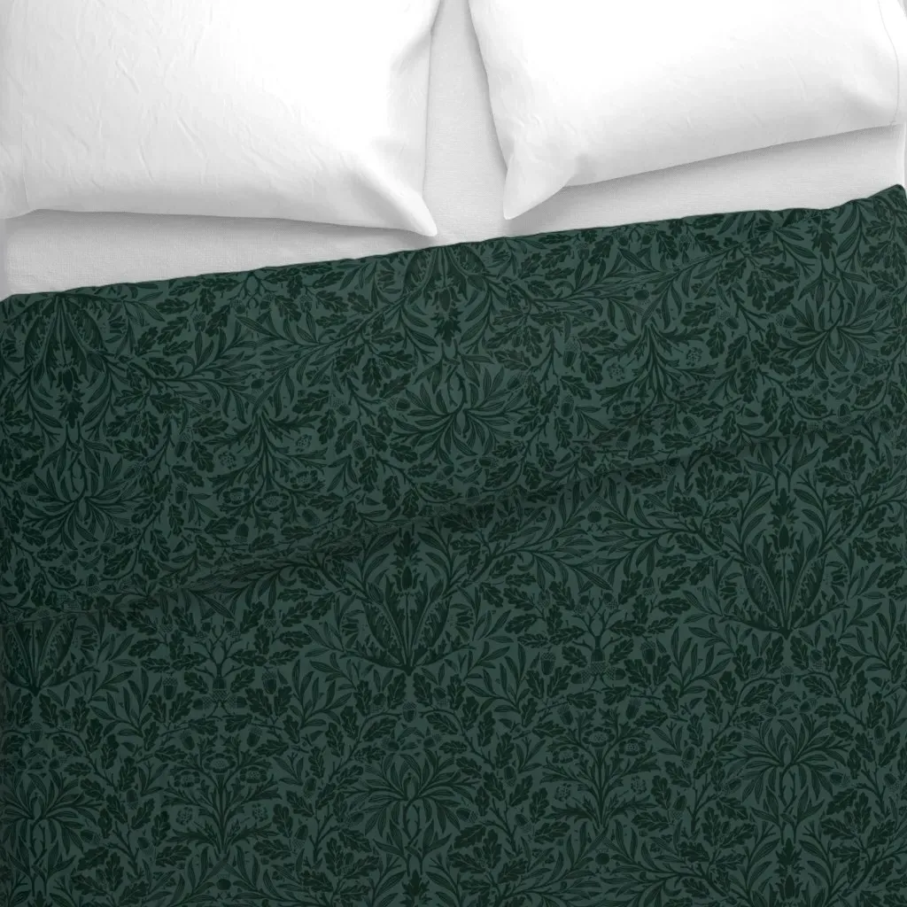 William Morris Acorns And Oak Duvet Cover - Dark Teal alternate view
