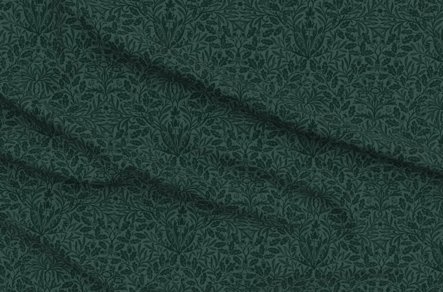 William Morris Acorns and Oak Leaves Sport Pique Fabric - Teal product