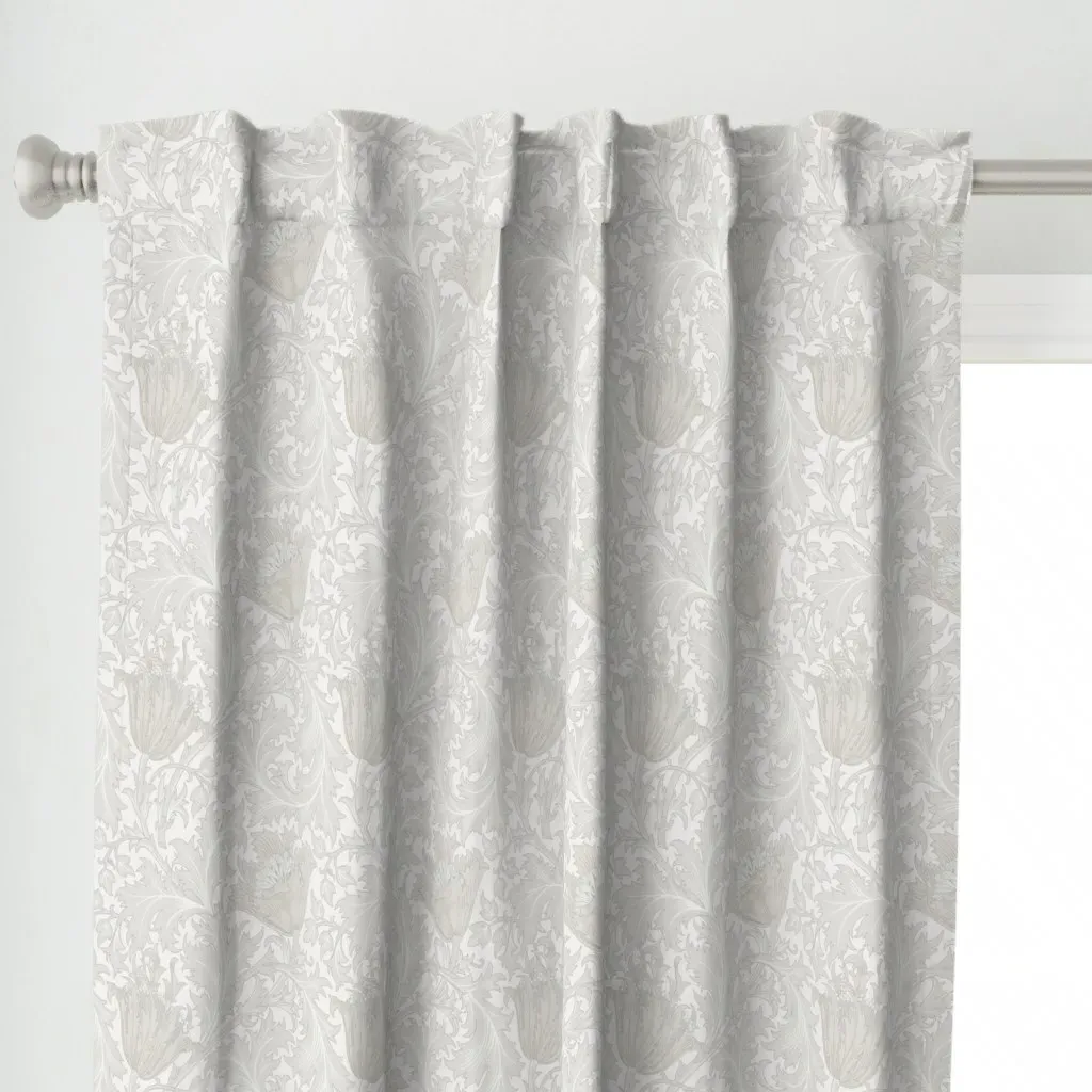 William Morris Anemone Curtain Panel - Light Beige alternate view