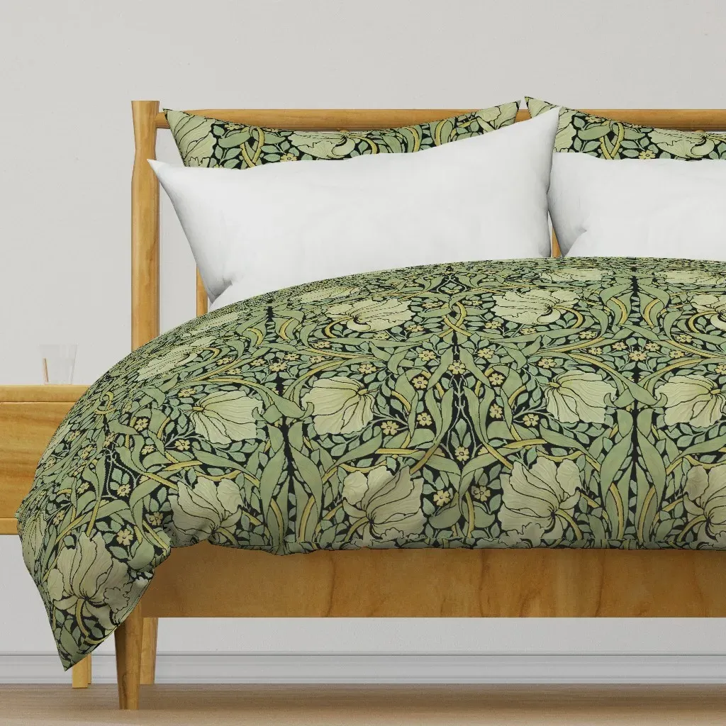 William Morris Antiqued Duvet Cover - Sage Green product