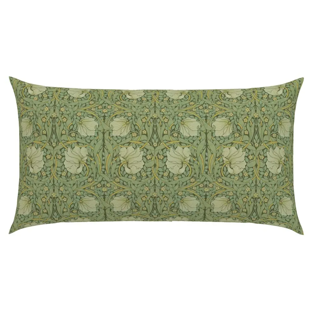 William Morris Antiqued Pimpernel King Pillow Sham - Sage Green product