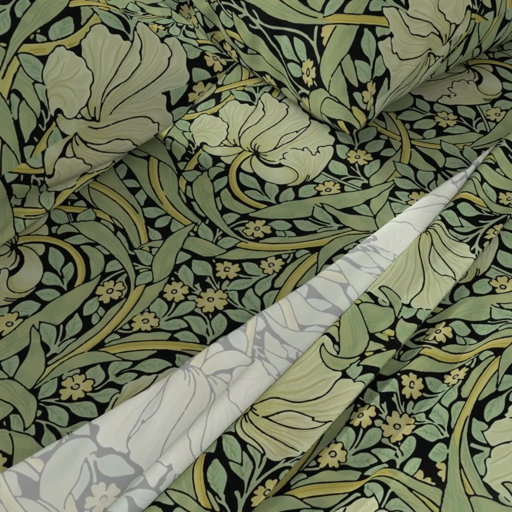 William Morris Antiqued Pimpernel Queen Size Sheet Set - Sage Green alternate view