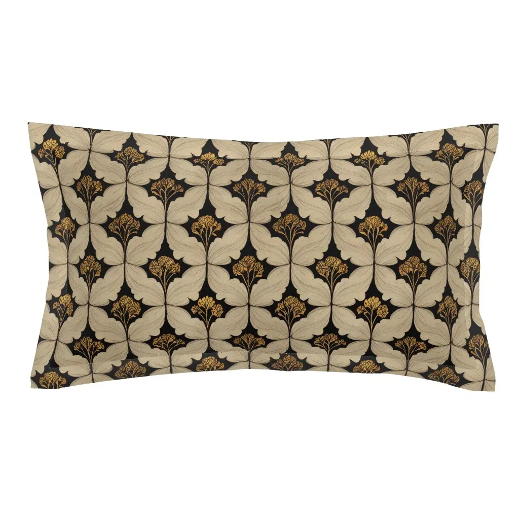 William Morris Art Nouveau Floral King Pillow Sham - Beige product