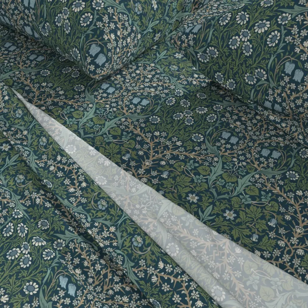 William Morris Blackthorn Cal King Sheet Set - Blue alternate view