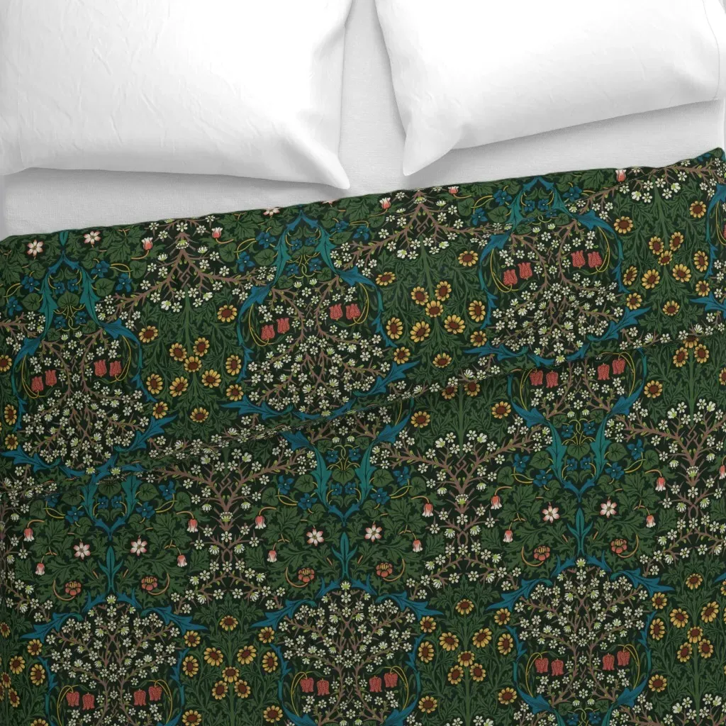 William Morris Blackthorn Duvet Cover - Green alternate view