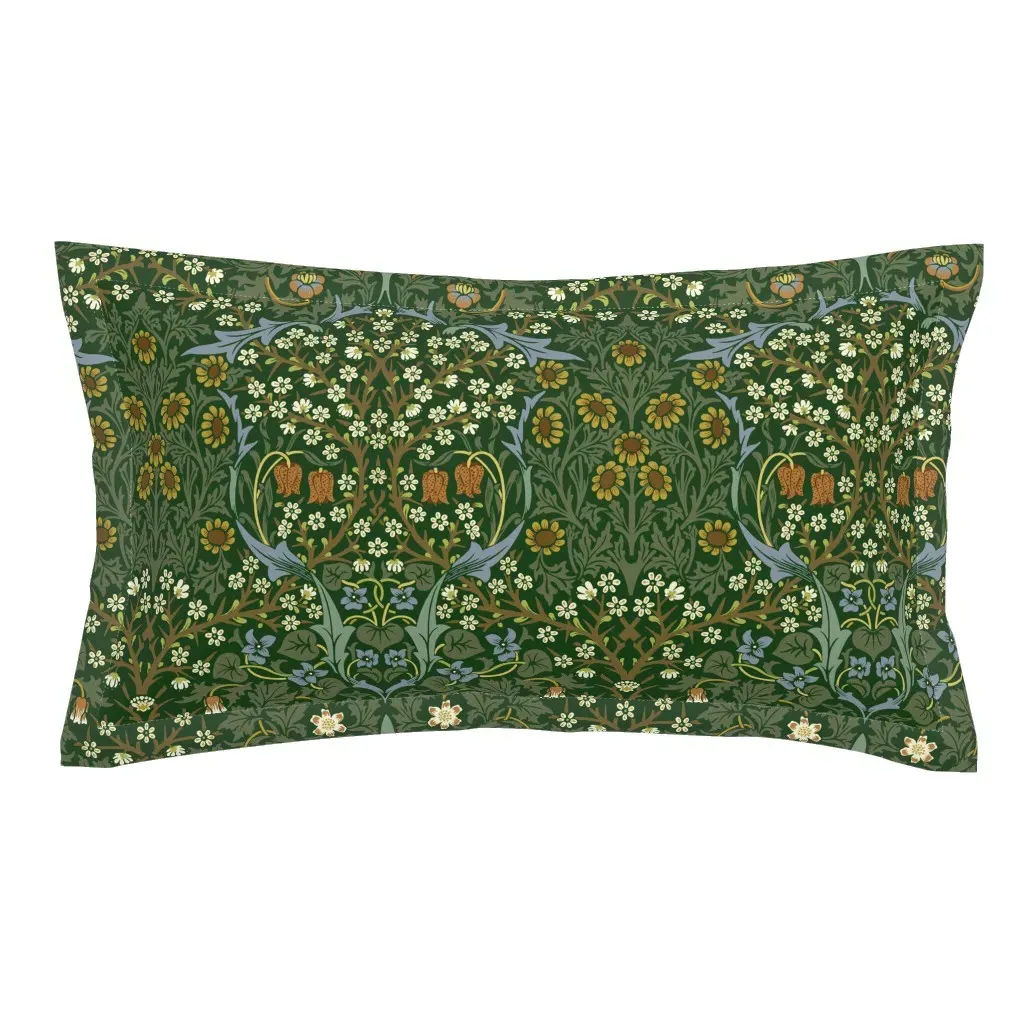 William Morris Blackthorn King Size Pillow Sham - Dark Green product