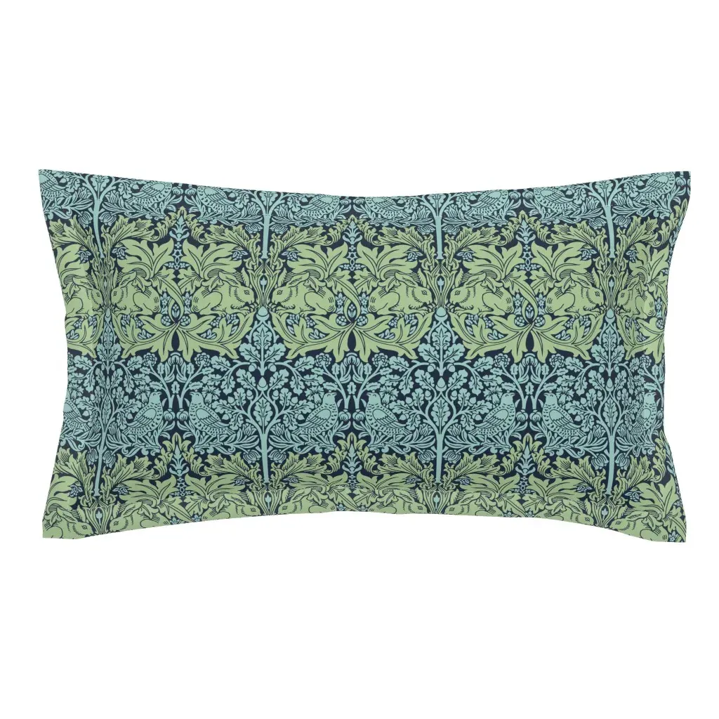 William Morris Brer Rabbit King Pillow Sham - Teal product