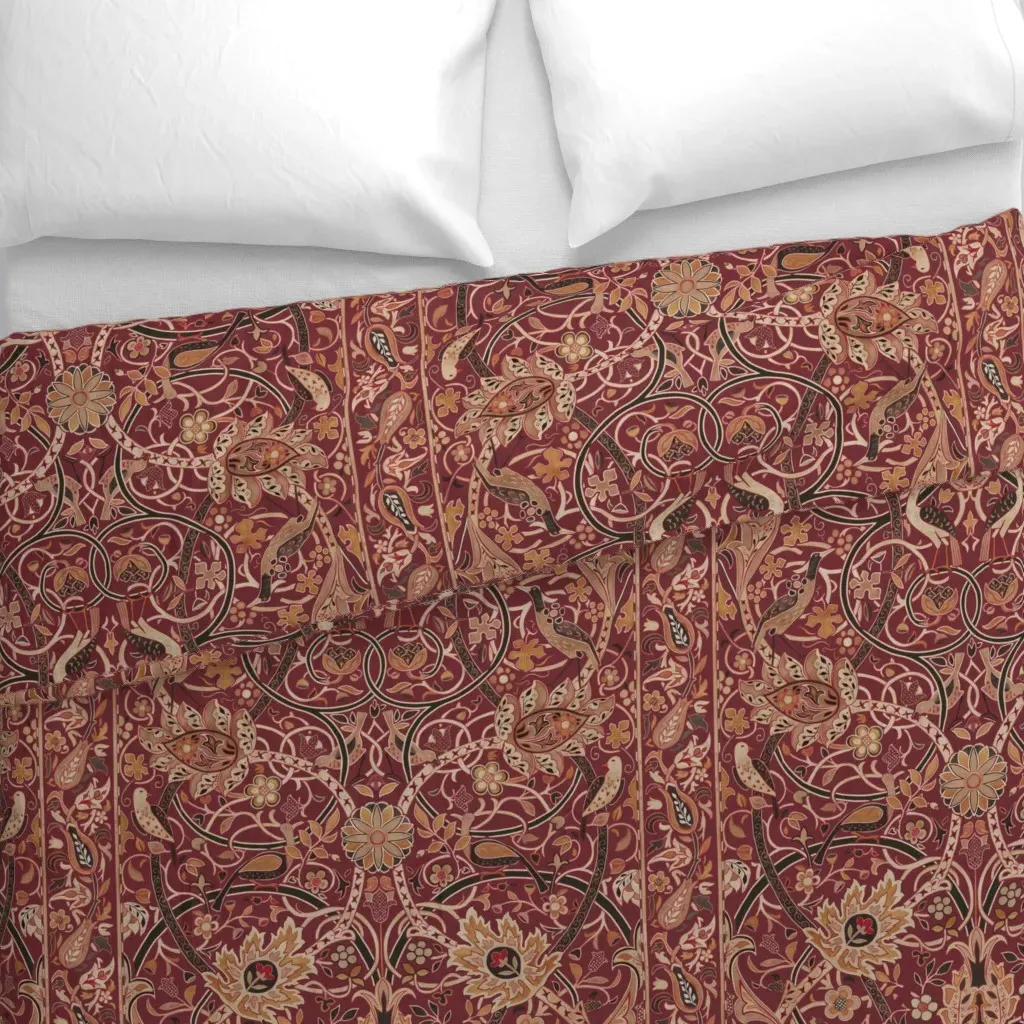 William Morris Bullerswood Duvet Cover - Red alternate view