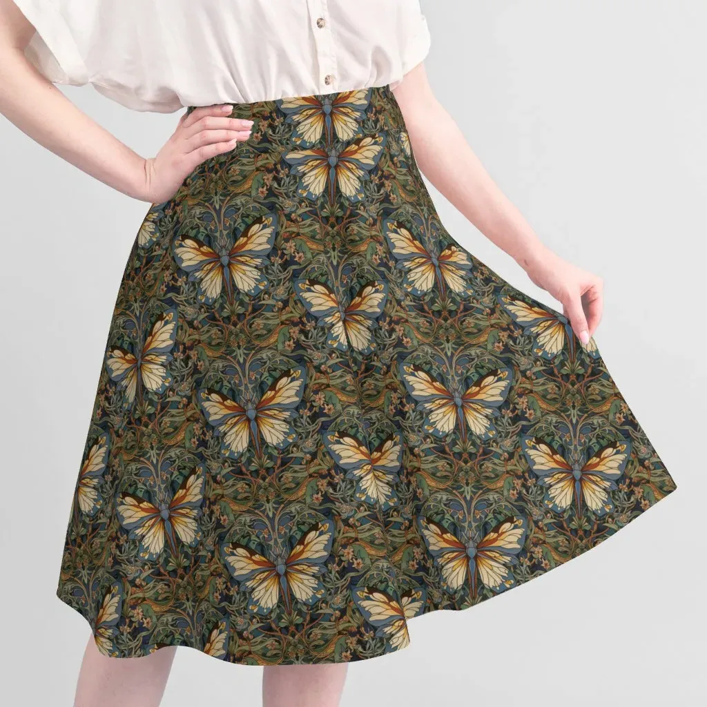 William Morris Butterfly Ornaments Sport Pique Fabric - Blue alternate view