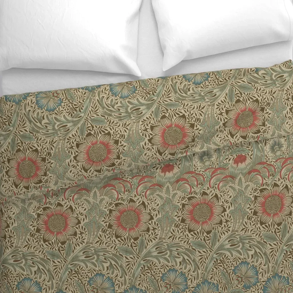 William Morris Corncockle Duvet Cover - Reddish-Brown alternate view