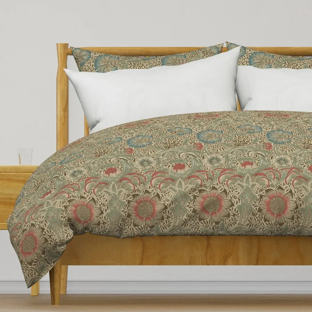 William Morris Corncockle Duvet Cover - Reddish-Brown product