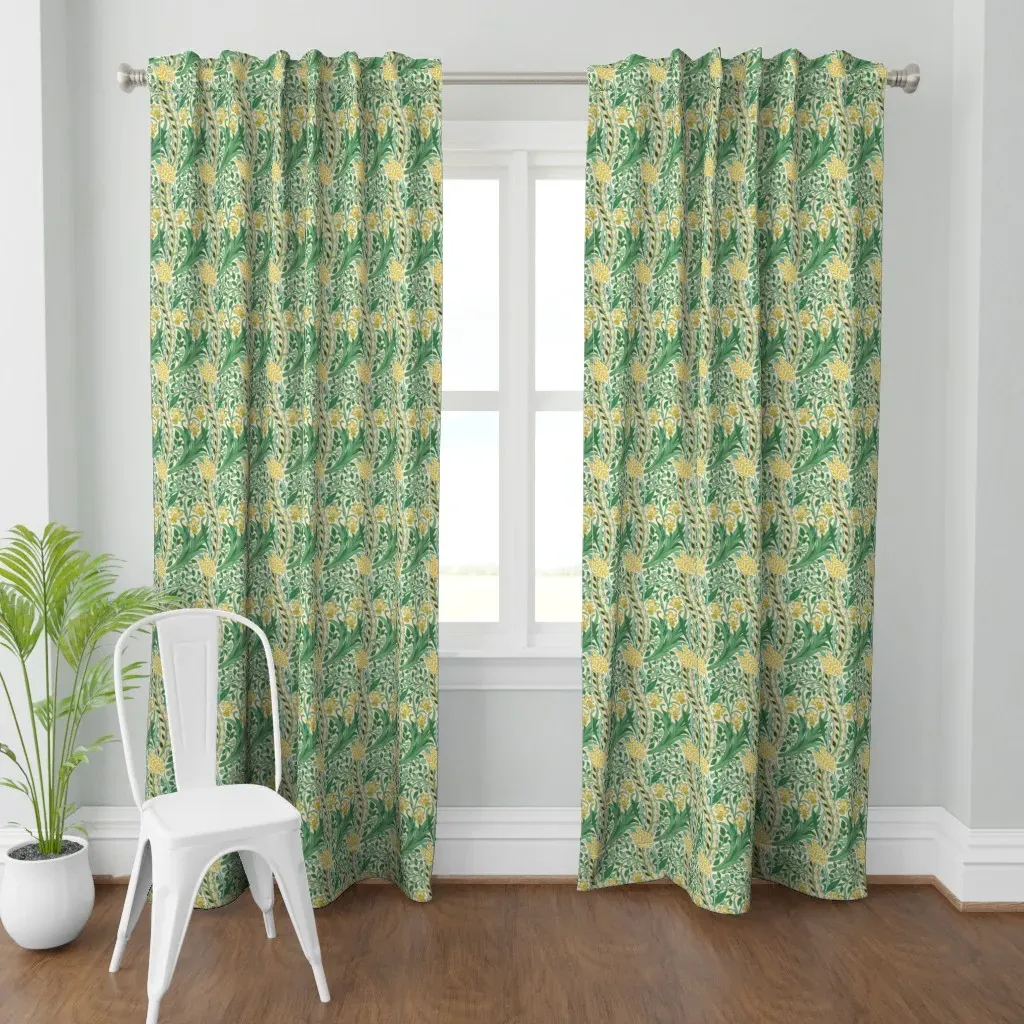 William Morris Daffodil Curtain Panel - Green product