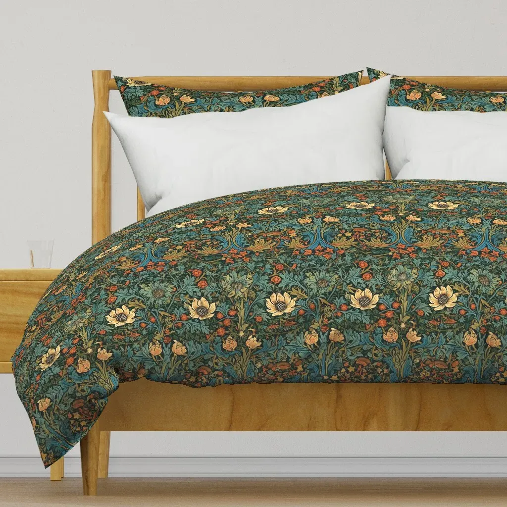 William Morris Floral Duvet Cover - Teal product