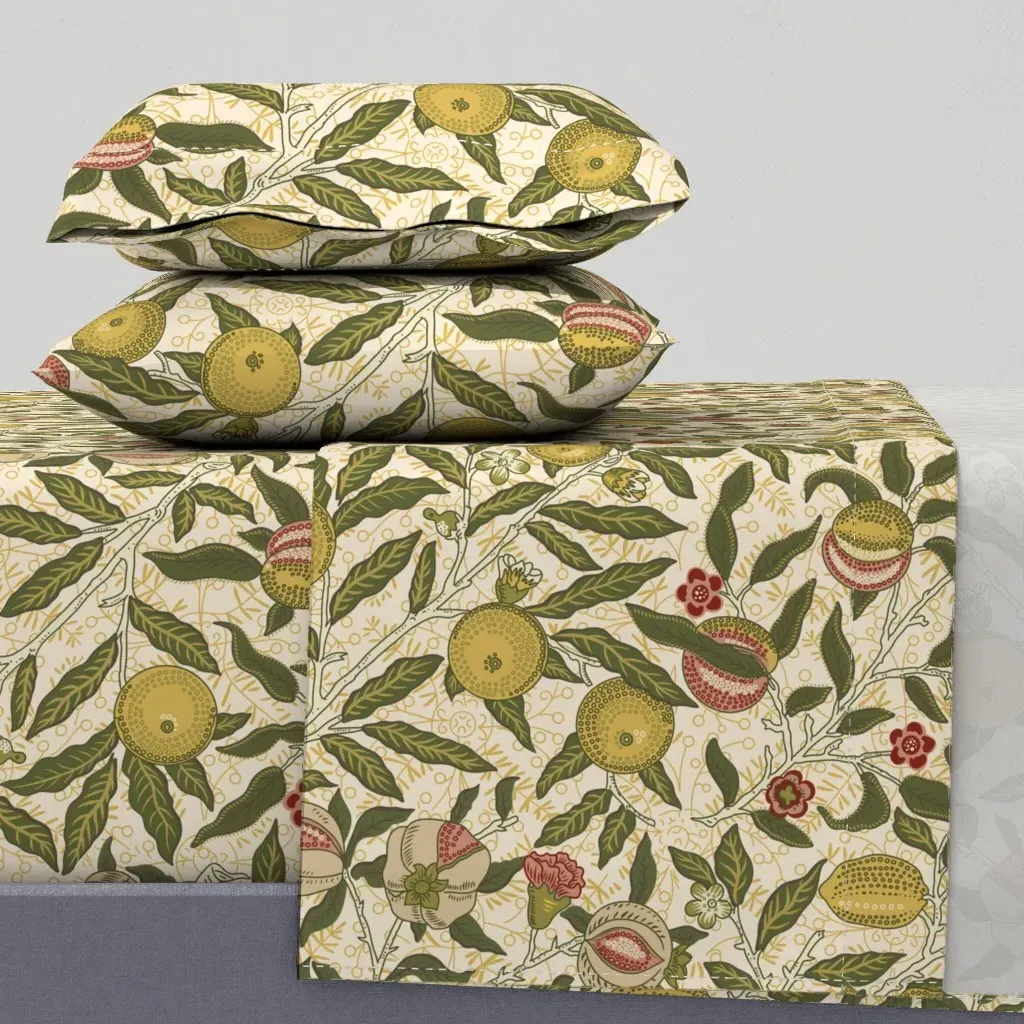 William Morris Fruit Queen Sheet Set - Olive Green product
