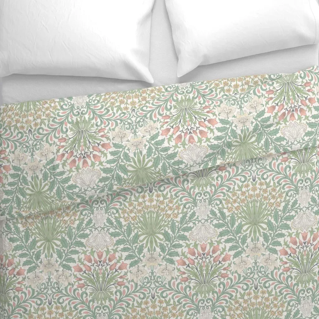 William Morris Garden Large Duvet Cover - Green alternate view