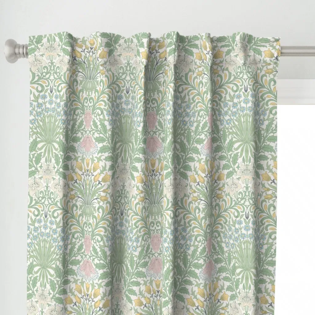 William Morris Garden5 Curtain Panel - Green alternate view