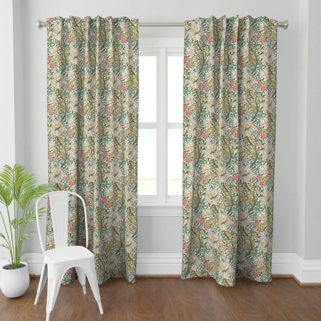 William Morris Golden Curtain Panel - Green product
