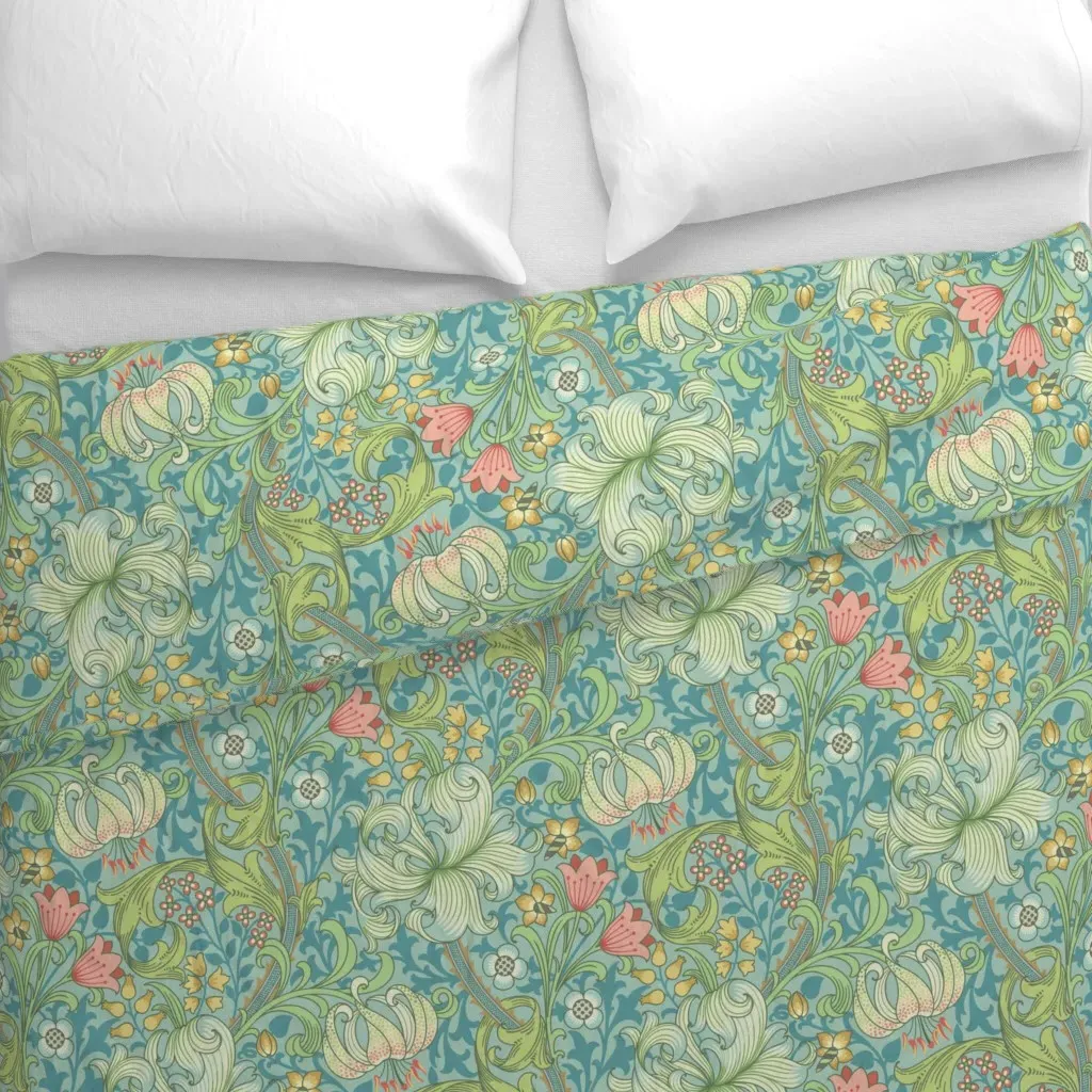William Morris Golden Lily 10B Duvet Cover - Green alternate view