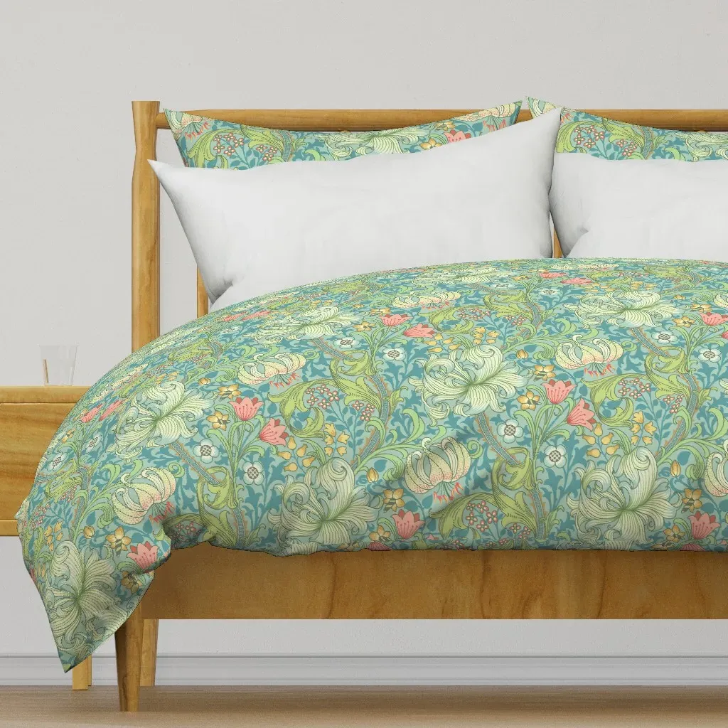 William Morris Golden Lily 10B Duvet Cover - Green product