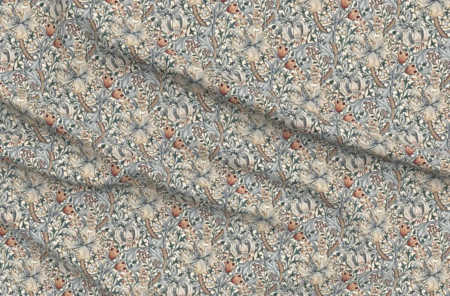 William Morris Golden Lily Fabric - Cream product