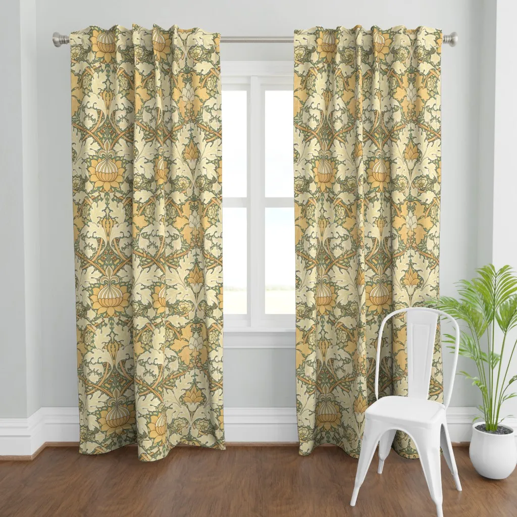 William Morris Growing Curtain Panel - Mustard Yellow product