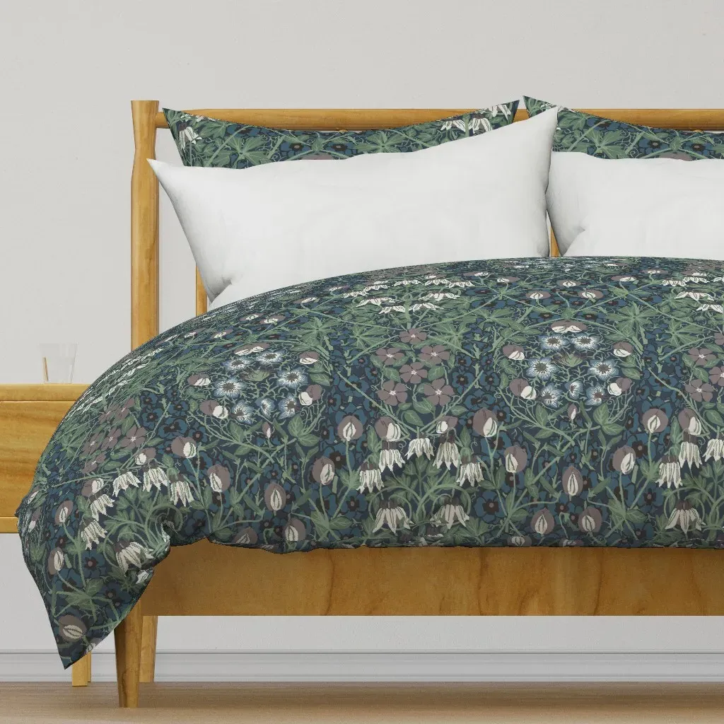 William Morris Hollyhock Duvet Cover - Dark Teal product