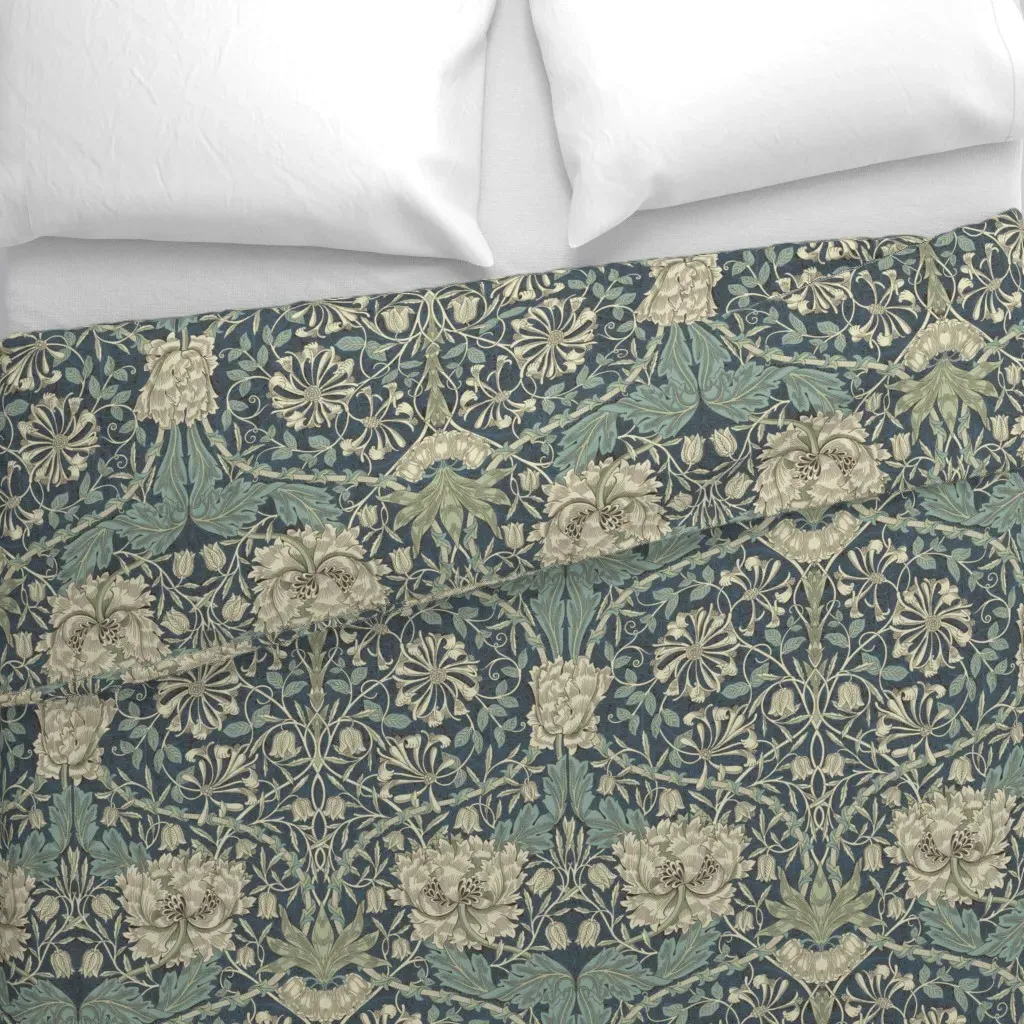 William Morris Honeysuckle Duvet Cover - Beige alternate view