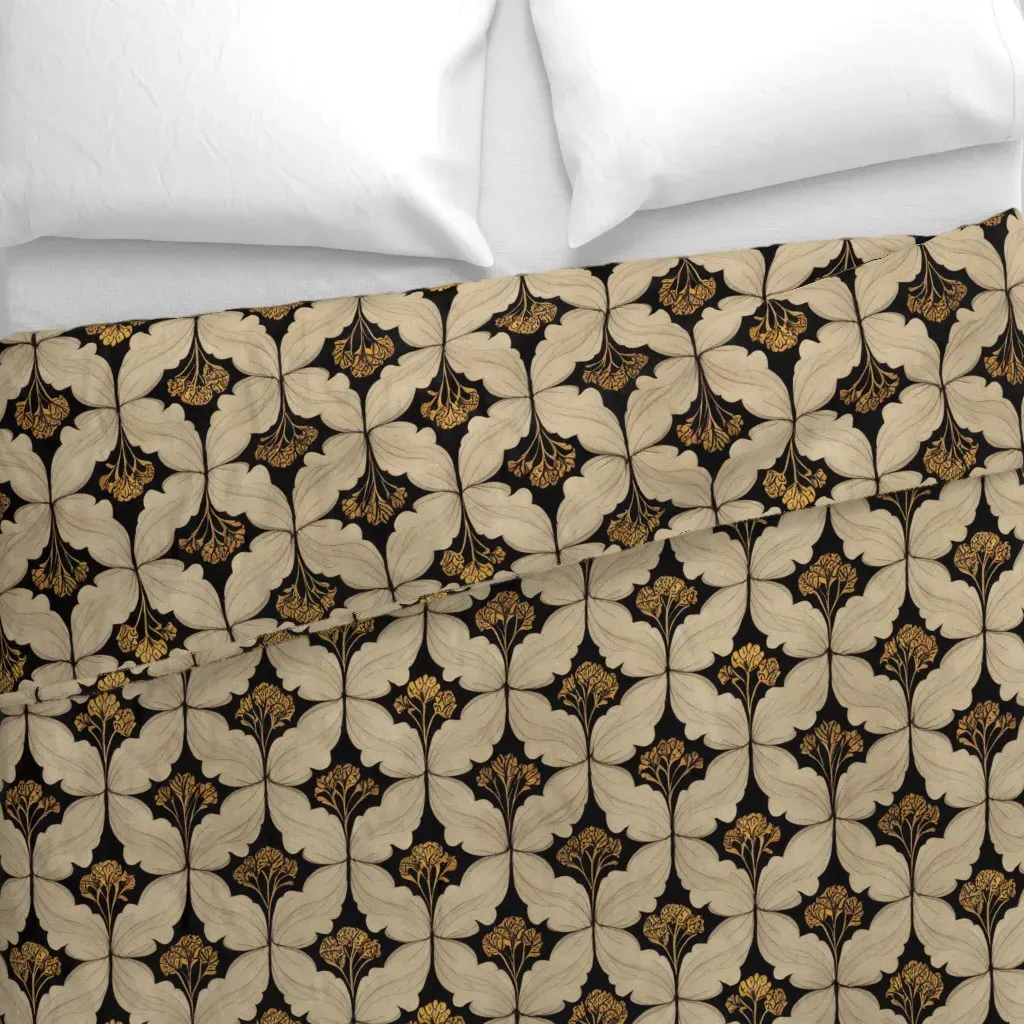 William Morris Inspired Art Duvet Cover - Beige alternate view