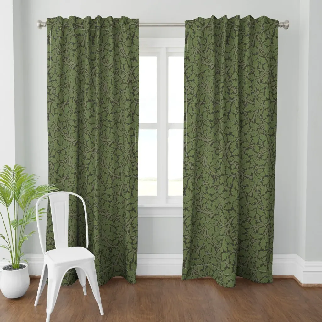 William Morris John Curtain Panel - Olive Green product