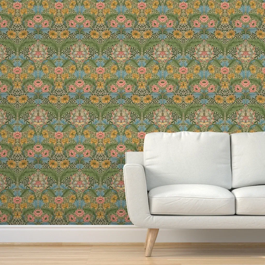 William Morris Myrtle Peel and Stick Wallpaper - Green product