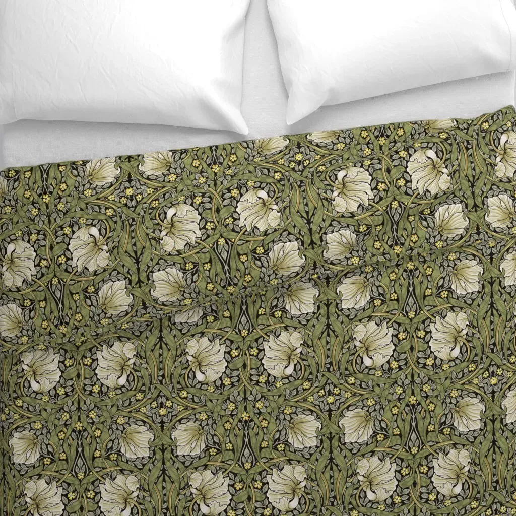 William Morris Pimpernel Duvet Cover - Green alternate view