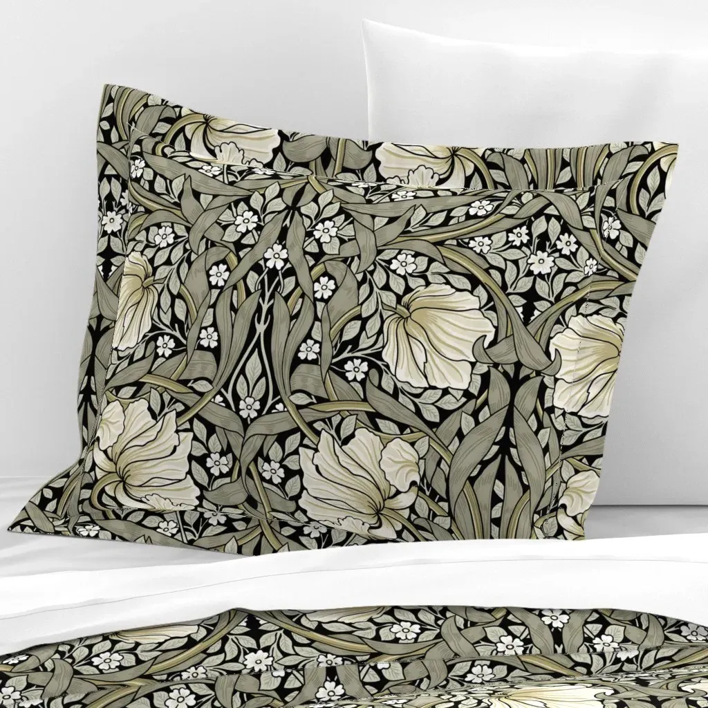 William Morris Pimpernel Large Standard Flanged Cushion Cover - Beige, Cotton Sateen product