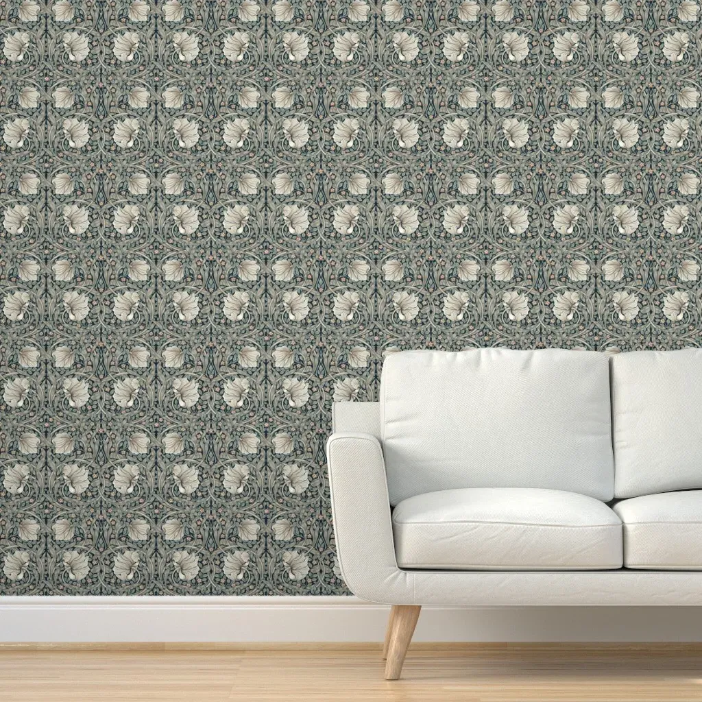 William Morris Pimpernel Nightingale Small Peel and Stick Wallpaper - Beige product