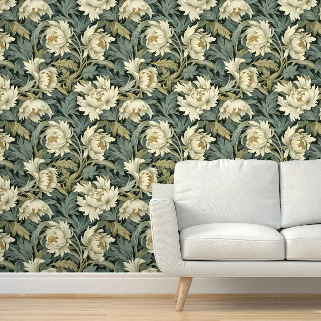 William Morris Pimpernel Peel and Stick Wallpaper - Off-White product