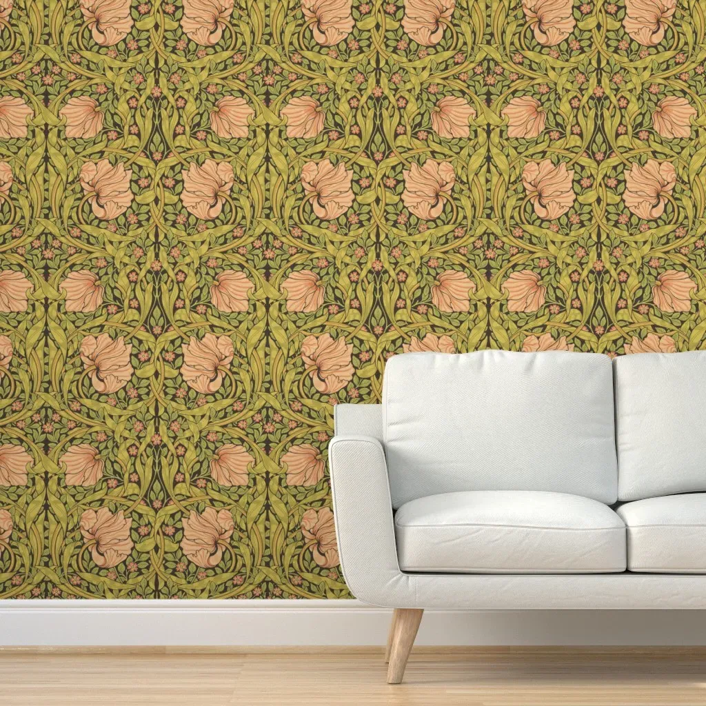 William Morris Pimpernel Peel and Stick Wallpaper - Peach product