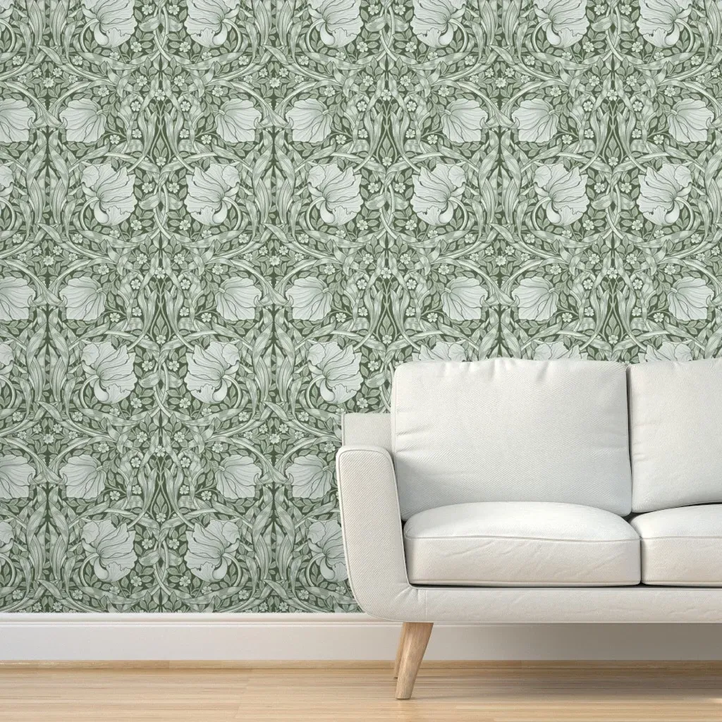 William Morris Pimpernel Peel and Stick Wallpaper - Sage Green product