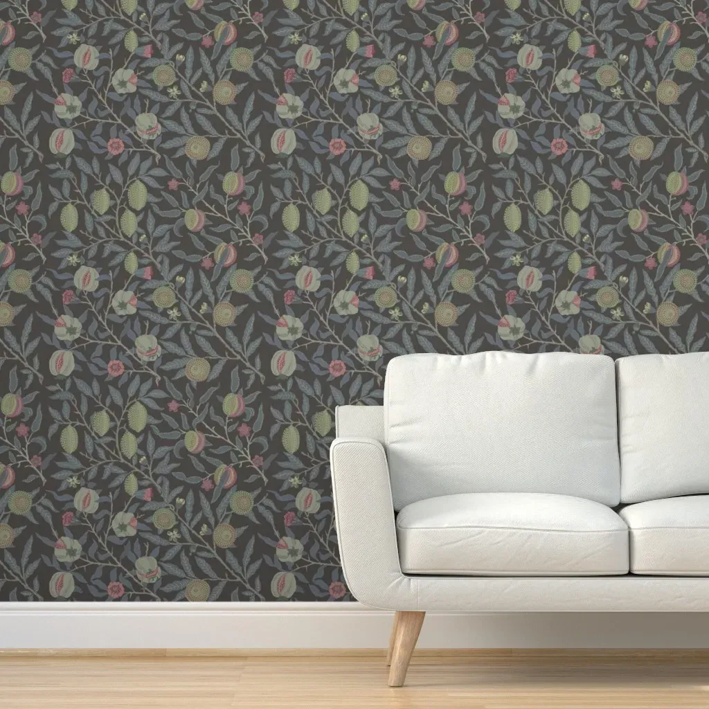 William Morris Pomegranate Peel and Stick Wallpaper - Dark Teal product
