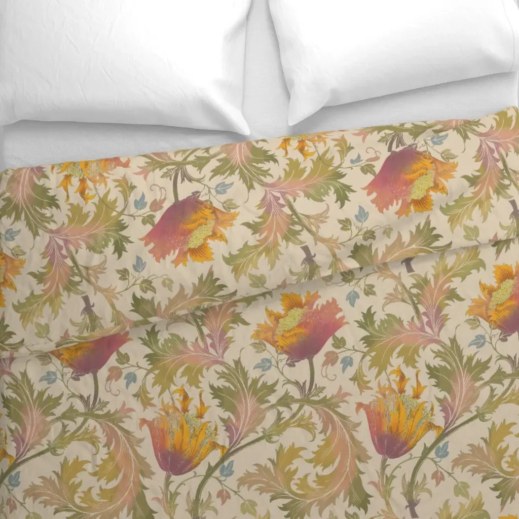 William Morris Remixed Duvet Cover - Muted Orange alternate view