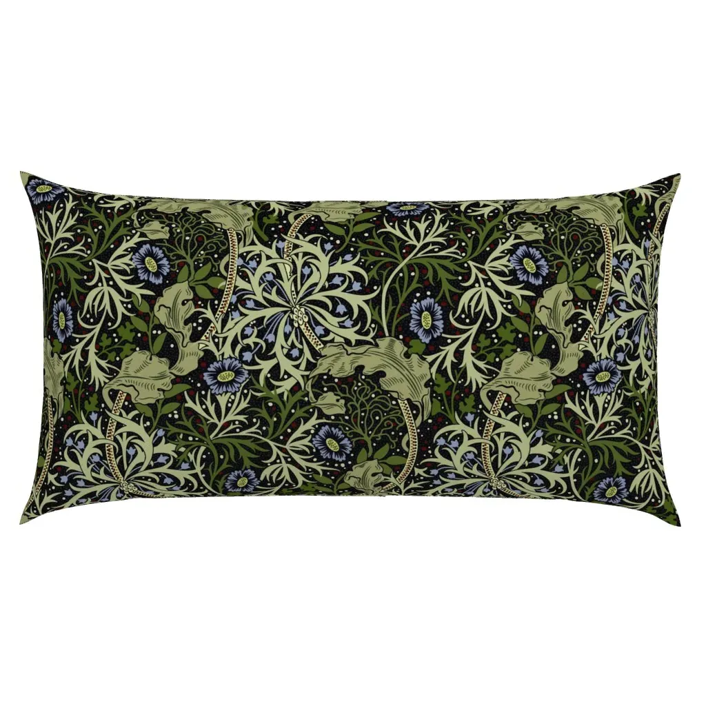 William Morris Seaweed Arts & Crafts King Pillow Sham - Green product