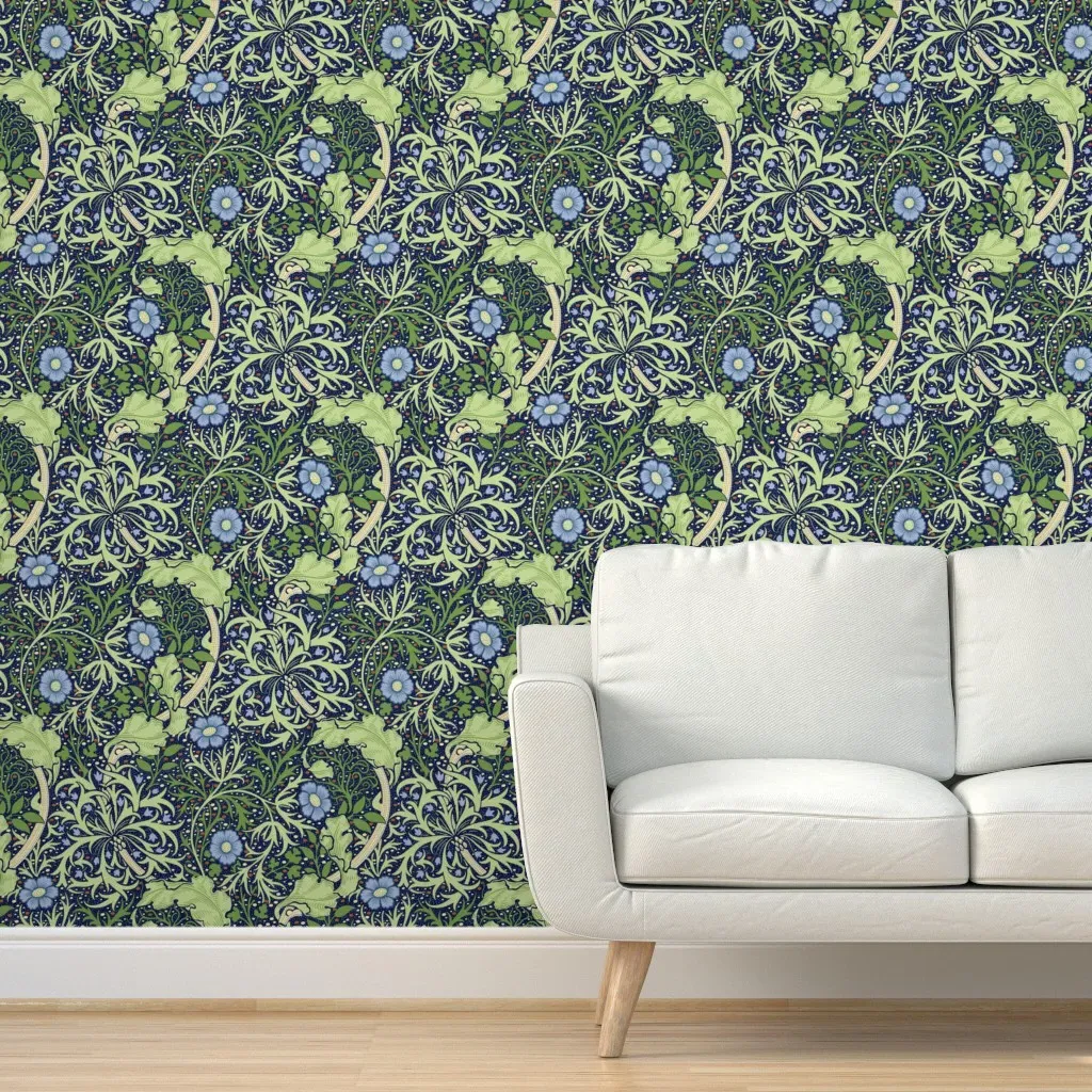 William Morris Seaweed Peel and Stick Wallpaper - Green product