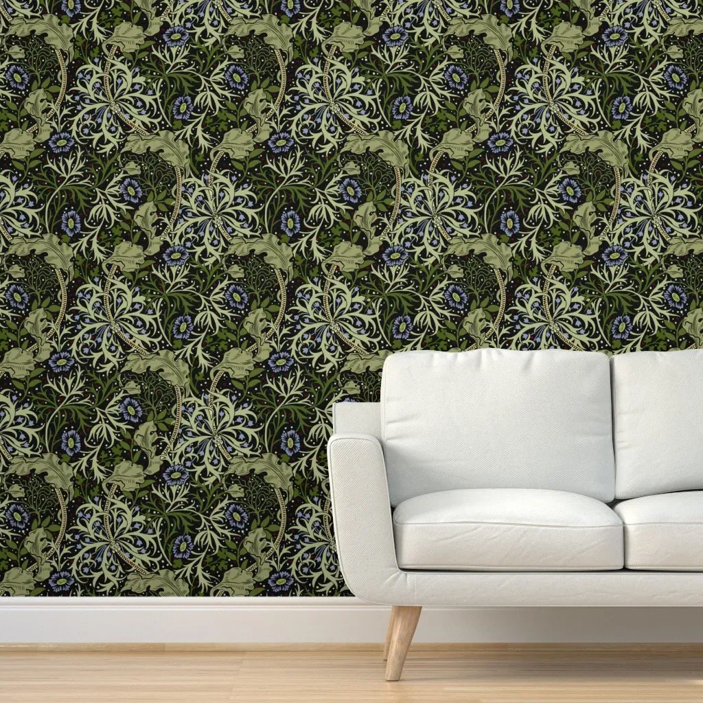 William Morris Seaweed Peel and Stick Wallpaper - Green product