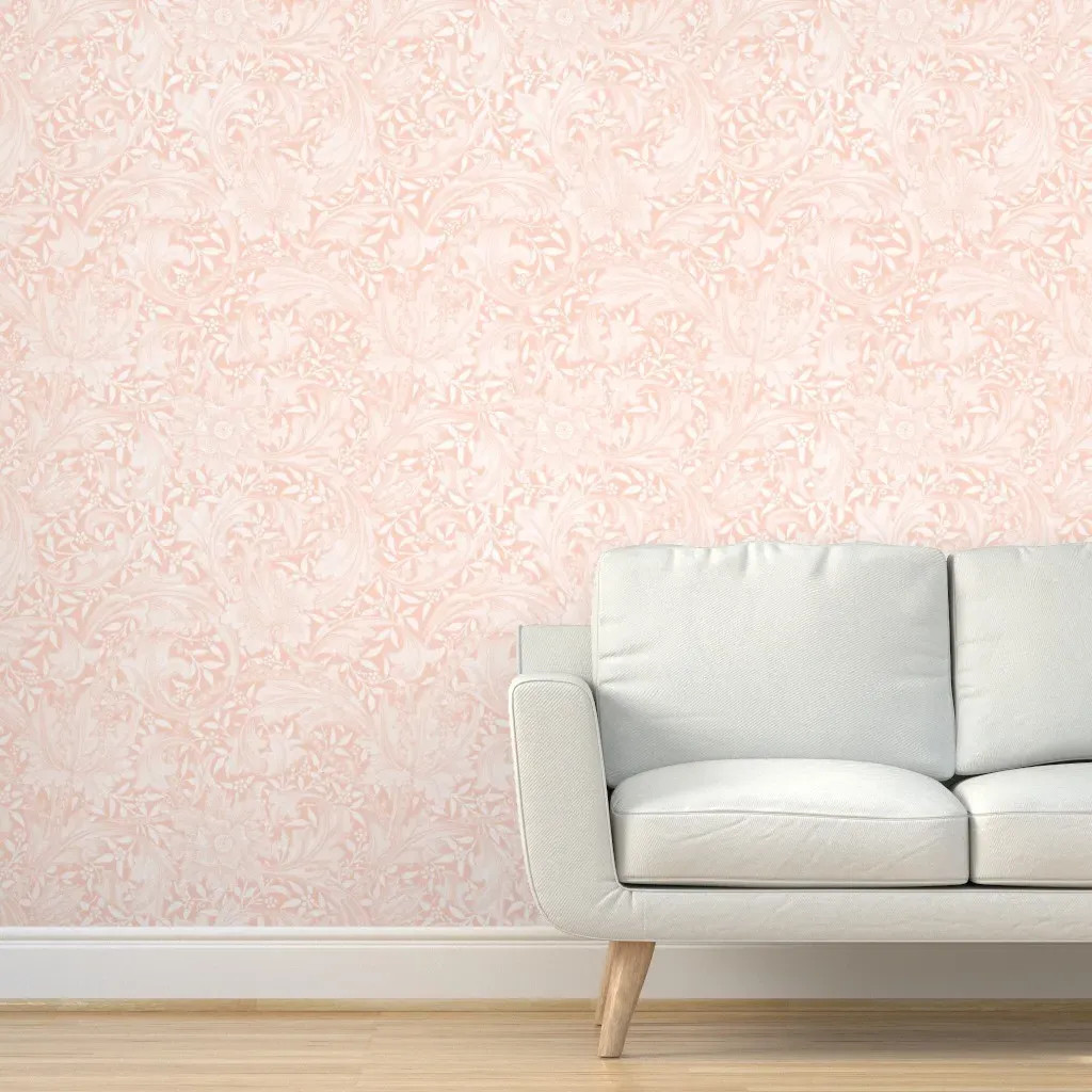 William Morris Single Stem Peel and Stick Wallpaper - Blush Pink product