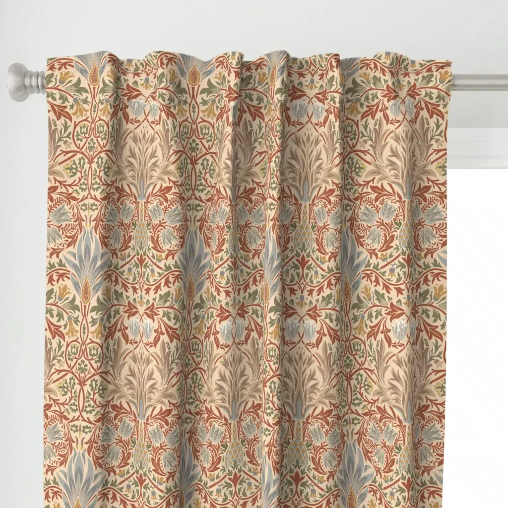 William Morris Snakeshead Curtain Panel - Terracotta alternate view