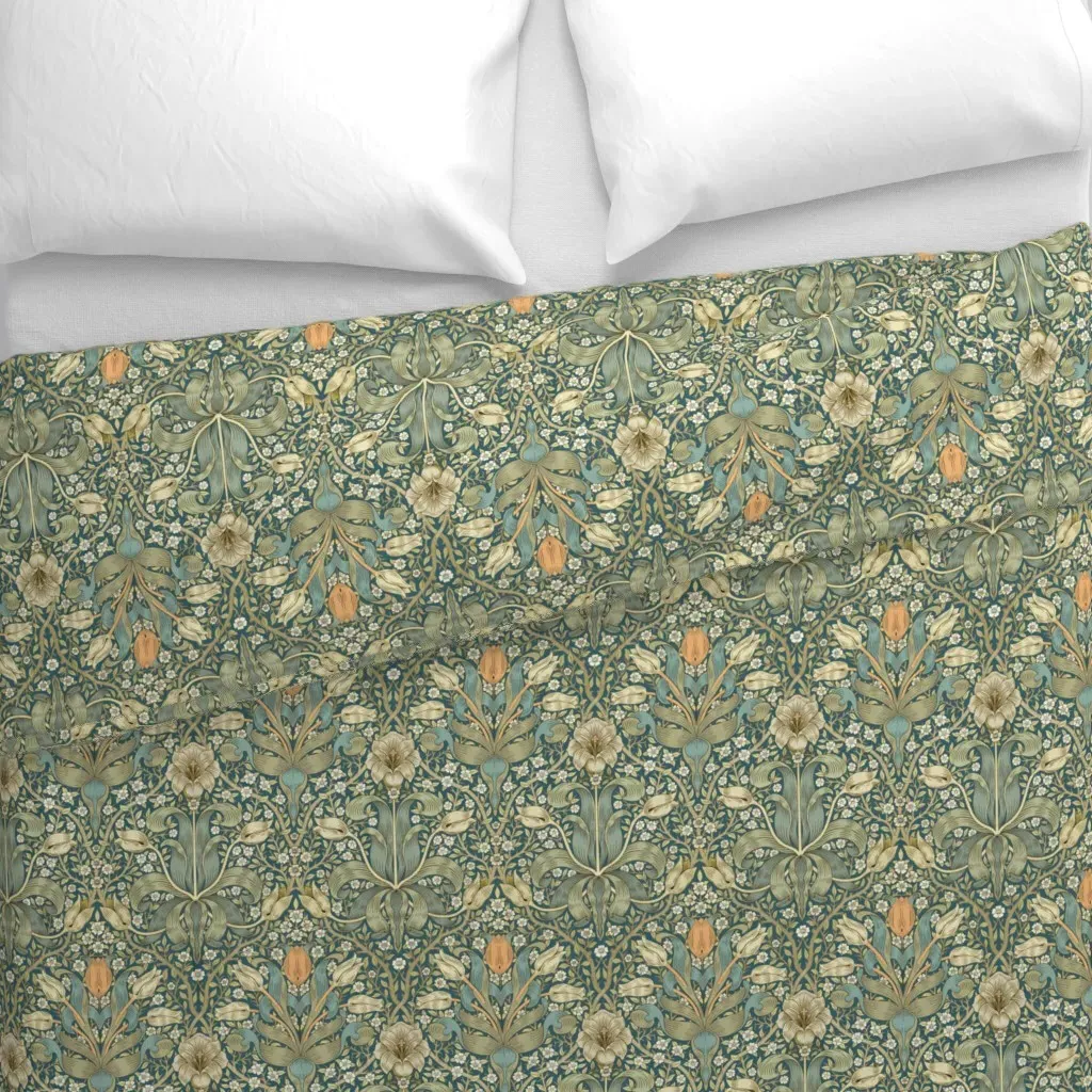 William Morris Spring Thicket Duvet Cover - Teal alternate view