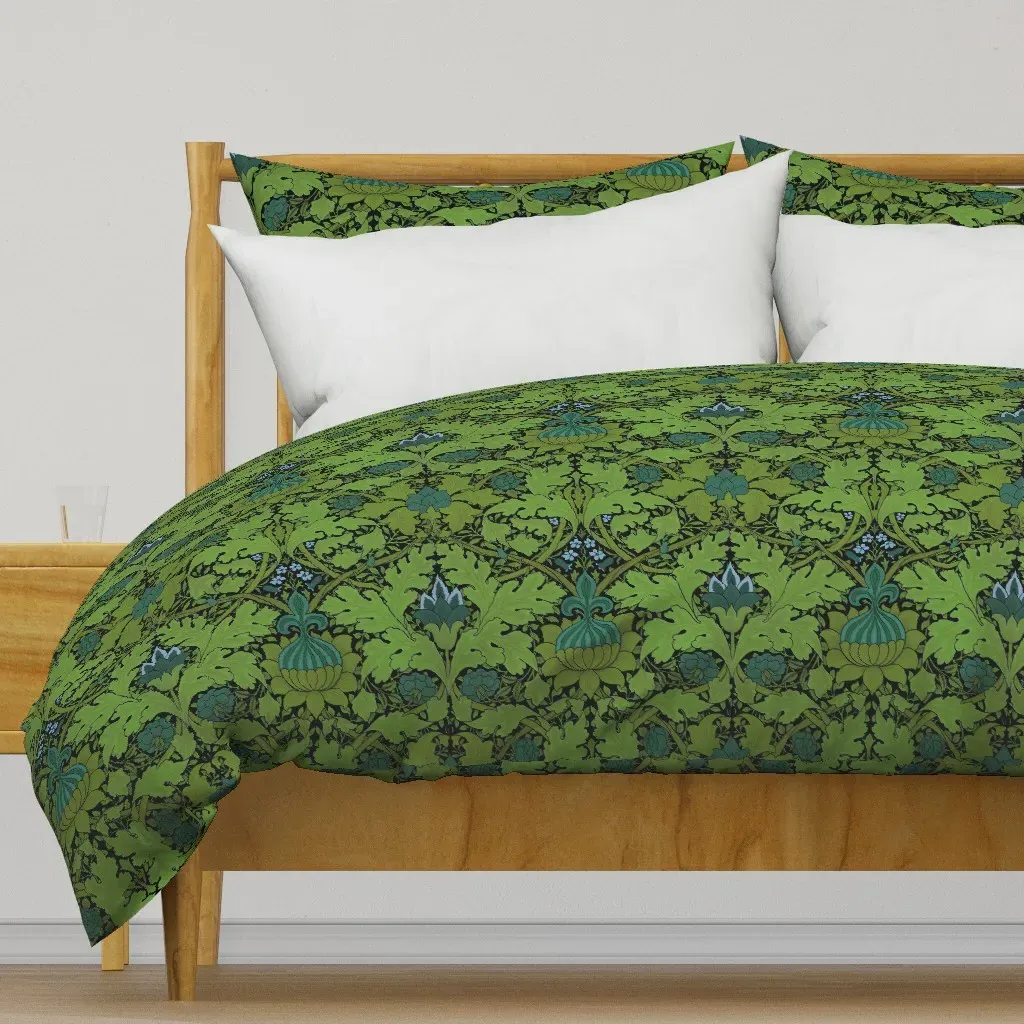 William Morris St. James Damask Duvet Cover - Dark Green product
