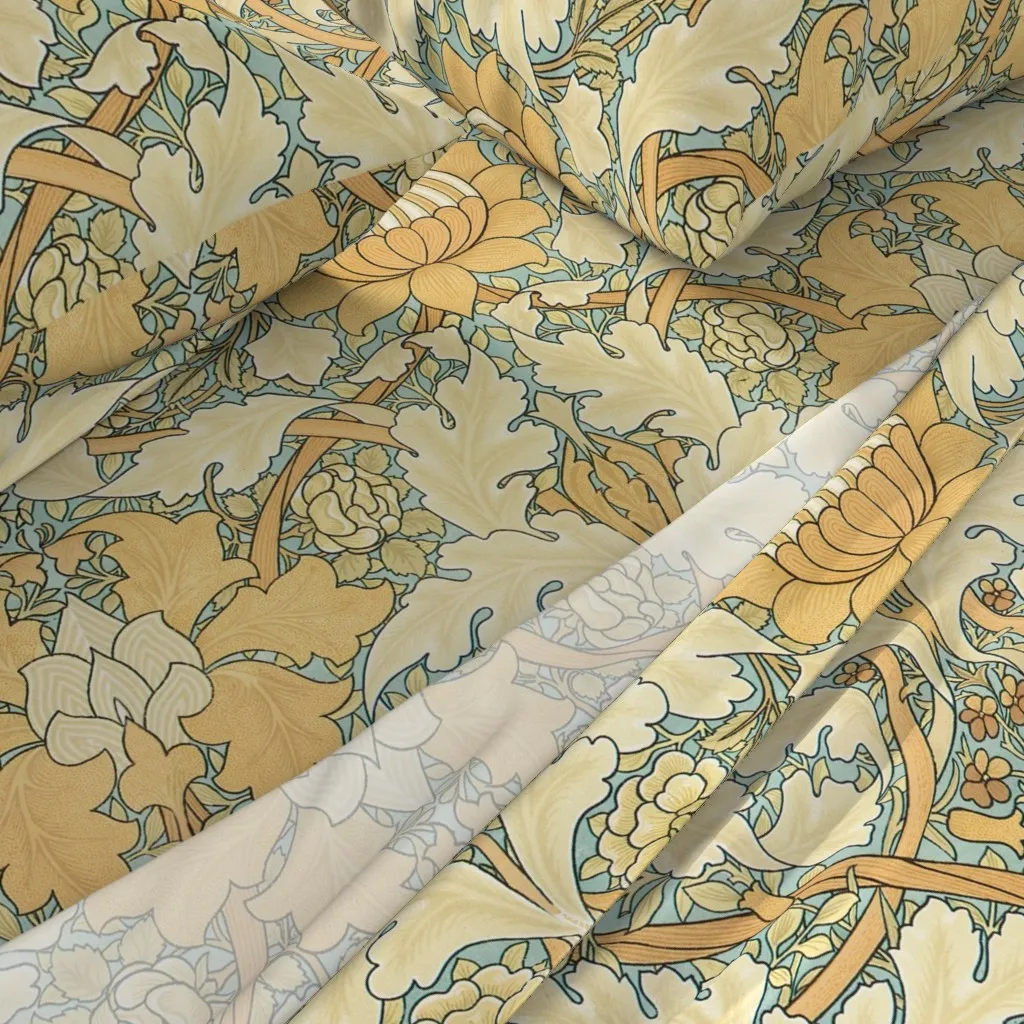 William Morris St. James Damask King Sheet Set - Pale Yellow alternate view