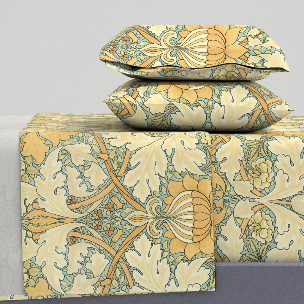 William Morris St. James Damask King Sheet Set - Pale Yellow product