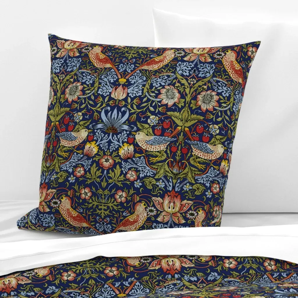 William Morris Strawberry Thief Euro Pillow Sham - Red product